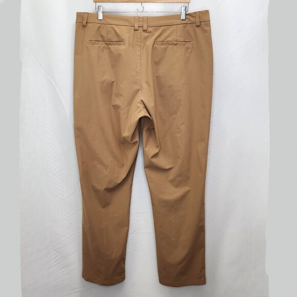 Willit Flat Front Golf Dress Pants Mens 38 38x32 Brown Performance Tech FF08X - Picture 2 of 6